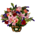 Lily and Roses Flowers Basket